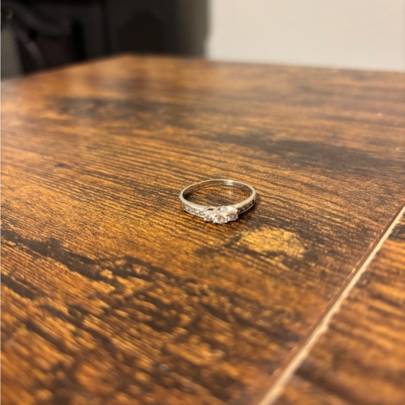 Zales White Gold Wedding And Engagement Ring Set - Picture 3 of 6